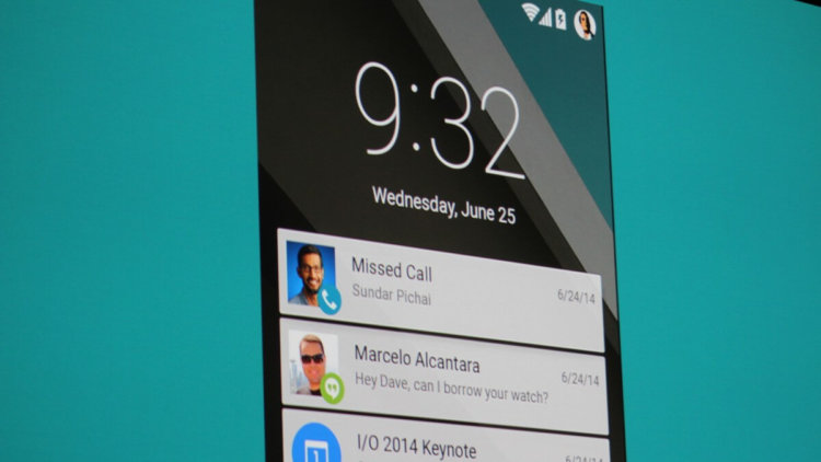 5 особенностей Android L, достойных вашего восхищения. Экран блокировки. 5 особенностей Android L, достойных вашего восхищения. Экран блокировки. Фото.